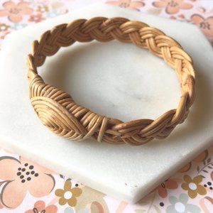 Woven wicker bangle